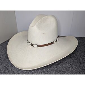 Resistol Shantung Panama Cowboy Hat 4X‎ Straw Size 7 R 56 Made In USA